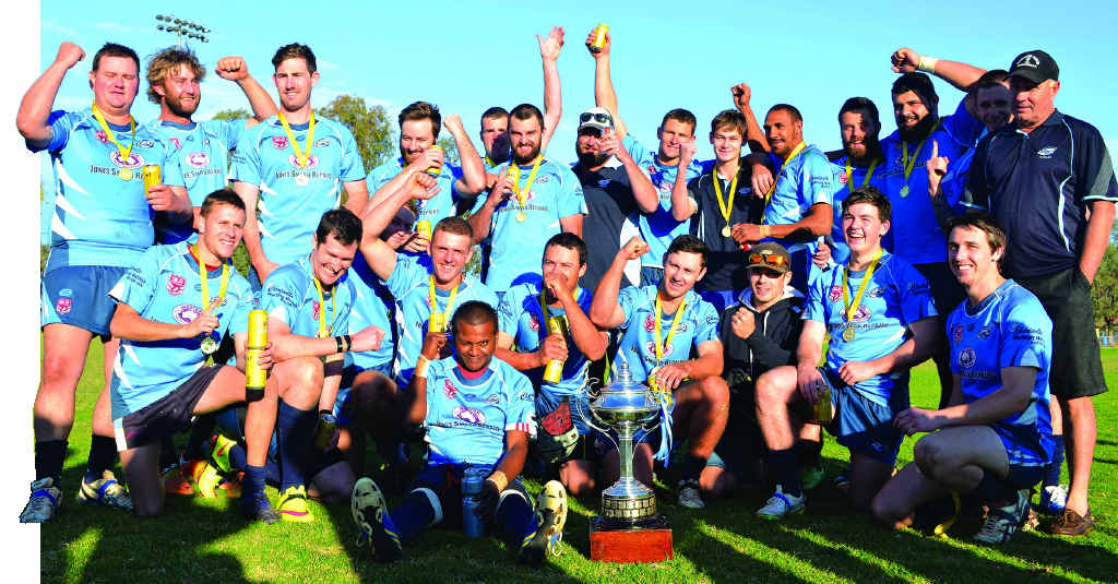 The Comets celebrate their convincing win over Augathella. The Comets celebrate their convincing win over Augathella.